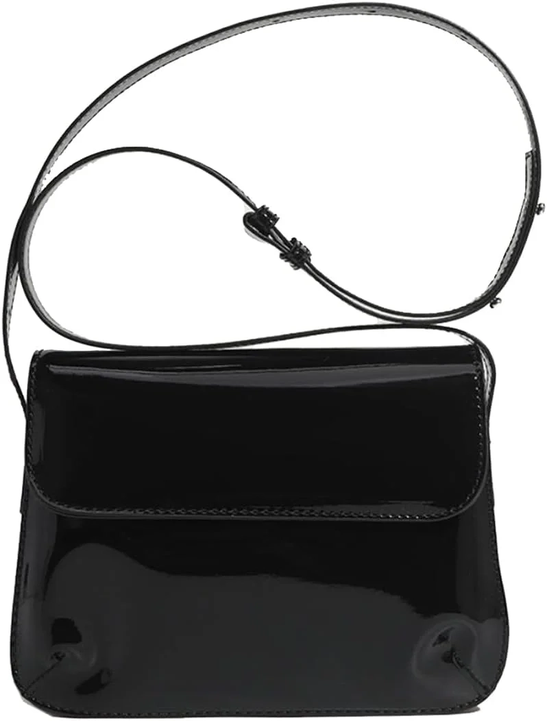Patent Leather Evening Clutch and Shoulder Bag