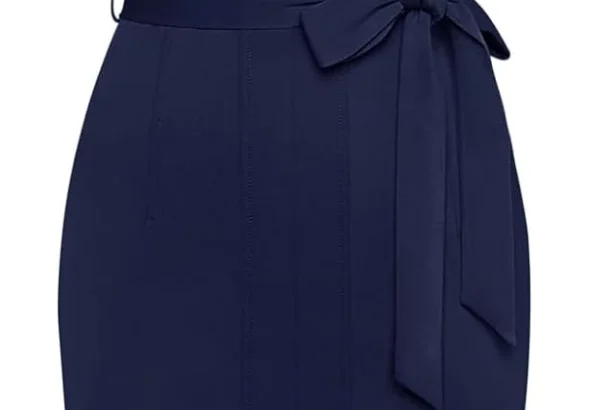 GRACE KARIN Women Bodycon Dress Cap Sleeve Business Dresses with Belt Formal Dress