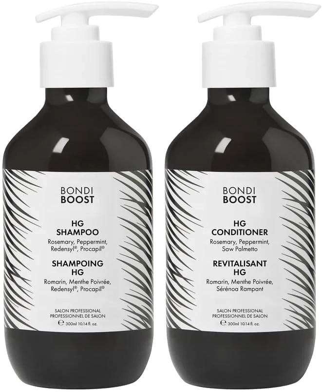 BONDIBOOST HG Duo Shampoo + Conditioner Bundle [10.14fl oz each] - Improves Appearance for Thinning Hair - Volumizing + Hydrating + Nourishing - Sulfate/Paraben Free, for Women/Men - Australian Made