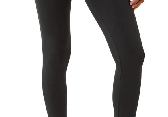 Roman Stretch Leggings for Women UK Ladies Yoga Pants Gym Fitness Trousers Cotton High Waisted Pull On Elasticated Waist Smart Casual Tummy Control Thick Shapewear