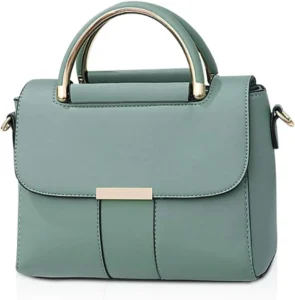 NICOLE & DORIS Top Handle Crossbody Handbag for Women & Girls, Green, Size L