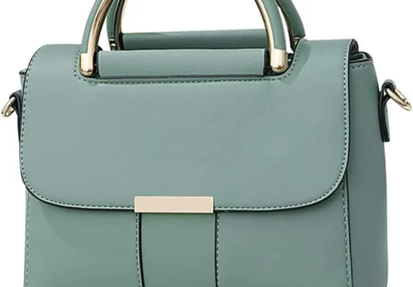 NICOLE & DORIS Top Handle Crossbody Handbag for Women & Girls, Green, Size L