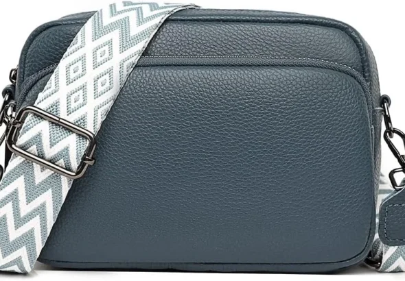 Crossbody Bags for Women, Genuine Leather Cross Body Bag Women with Adjustable Wide Strap Multiple Pockets Handbags & Shoulder Bags