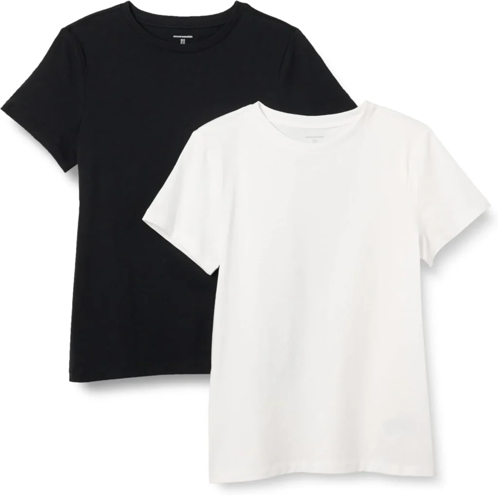 Amazon Essentials Women's Regular Fit 100% Cotton Crewneck Short Sleeve T-Shirt