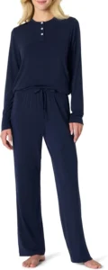 Amazon Essentials x Sofia Grainge Women's Long Sleeve Henley Pyjama Set