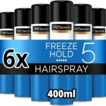 TRESemm Freeze Hold Hairspray  24-Hour Frizz Control, Extra Strong Hold & No Sticky Residue or Stiffness  Long-Lasting, Humidity-Resistant Styling for Straight, Curly, or Wavy Hairstyles 400ml