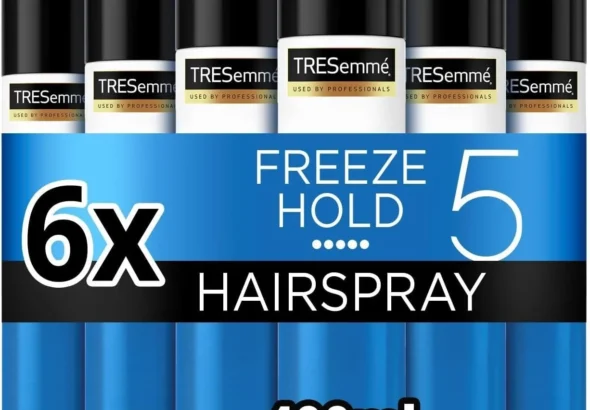 TRESemm Freeze Hold Hairspray  24-Hour Frizz Control, Extra Strong Hold & No Sticky Residue or Stiffness  Long-Lasting, Humidity-Resistant Styling for Straight, Curly, or Wavy Hairstyles 400ml