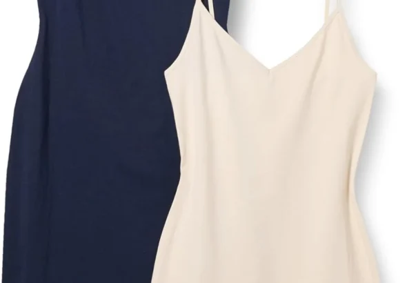 Amazon Essentials Women's Slim Fit Cotton Layering Cami Slip Dress