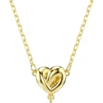 Swarovski Lifelong Round Heart Pendant in White Gold