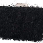 Small Fluffy Clutch Purse with Detachable Chain