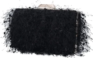 Small Fluffy Clutch Purse with Detachable Chain
