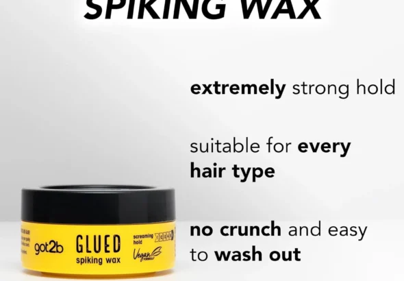 got2b Glued Spiking Wax 75 ml, Spiking Wax with Ultra Strong Hold, For Moldable, Tough Looks, With Screaming Hold, Vegan Formula