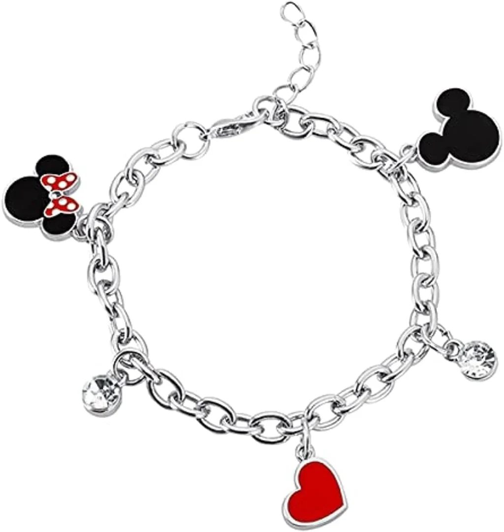 Disney Mickey und Minnie Frauen Armband Silber
