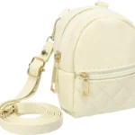 Mini Backpack for Women: PU Leather Cosmetic Bag with Lanyard