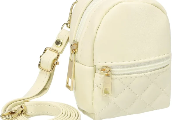 Mini Backpack for Women: PU Leather Cosmetic Bag with Lanyard