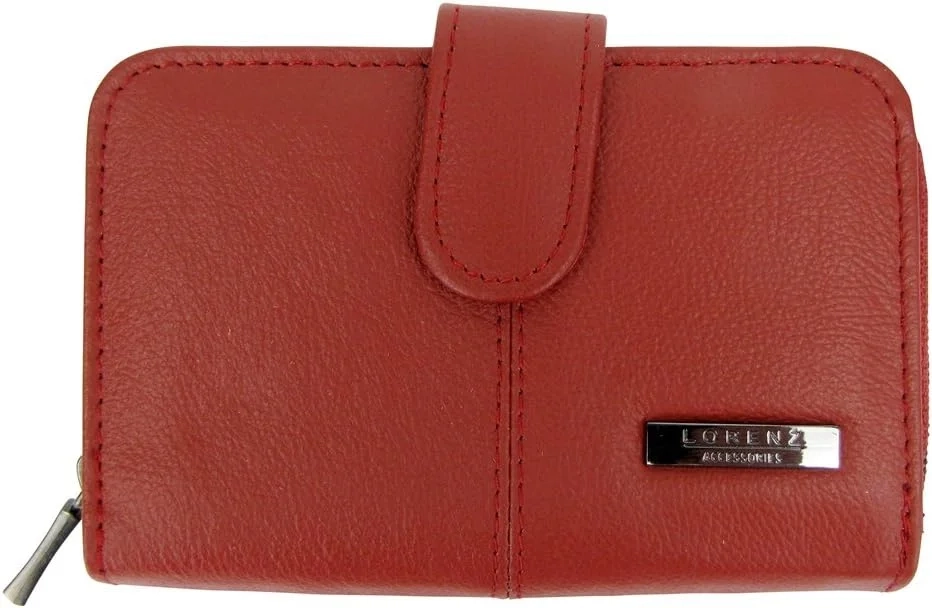 Lorenz Ladies Leather Zip Around Purse