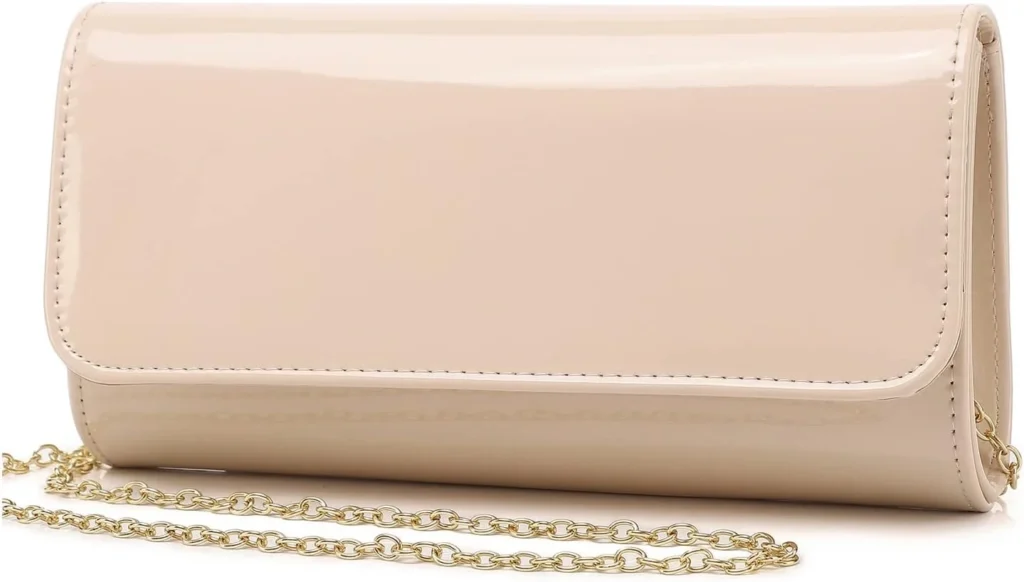 Patent Leather Envelope Clutch Womens Evening Handbag Stylish Shoulder Bag Purse for Christmas Wedding Party Prom