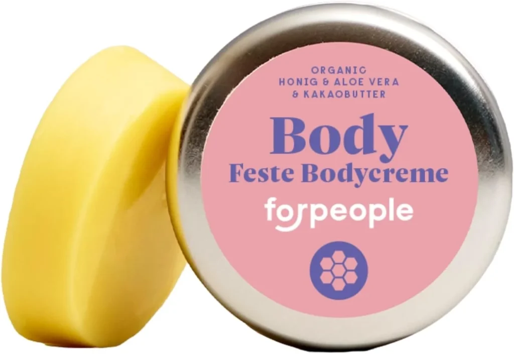 forpeople Body Butter 40 g  Organic Body Cream with Shea Butter & Beeswax  Solid & Vegan  Body Butter for Dry Skin  Shea Care for Men and Women