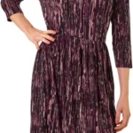 Roman Originals Midi Dress with Pockets for Women UK Ladies Stretchy Jersey Maxi Long 3/4 Length Sleeve Gathered High Waist Boho Flattering Skater Swing Fit Flare