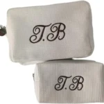 Custom Makeup Bag for Women,Personalized Embroidered Name Toiletry Bag,toiletry Travel,cosmetic Bags,gifts for Teen Girls,pink Accessories, Multicolor, 22X16X9.5cm, Personalized