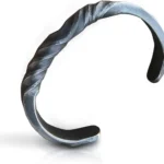 ARTIZANSTORE Twisted Iron Bracelet | Authentic Viking Accessory | LARP Cosplay & Theatrical Use | Iron Health Benefits | Durable Handcrafted Design | 5.67 x 3.74 x 1.34 Inches