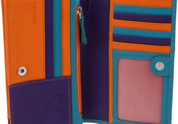 Leather Ladies Purse Wallet with RFID Protection