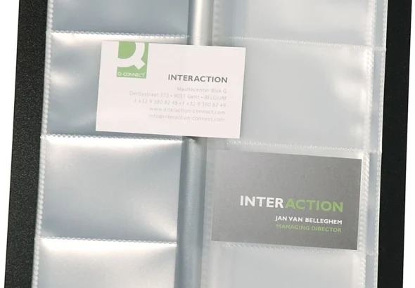 Q-Connect Polypropylene Name Business Card Holder 160 Card Black