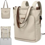 GOLF SUPAGS Convertible Computers Backpack for Women Casual Daypack Notebook Tote Bag for Work College Travel Leisure (Apricot)