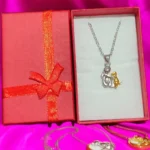 Hugging Dog Necklace Pendant