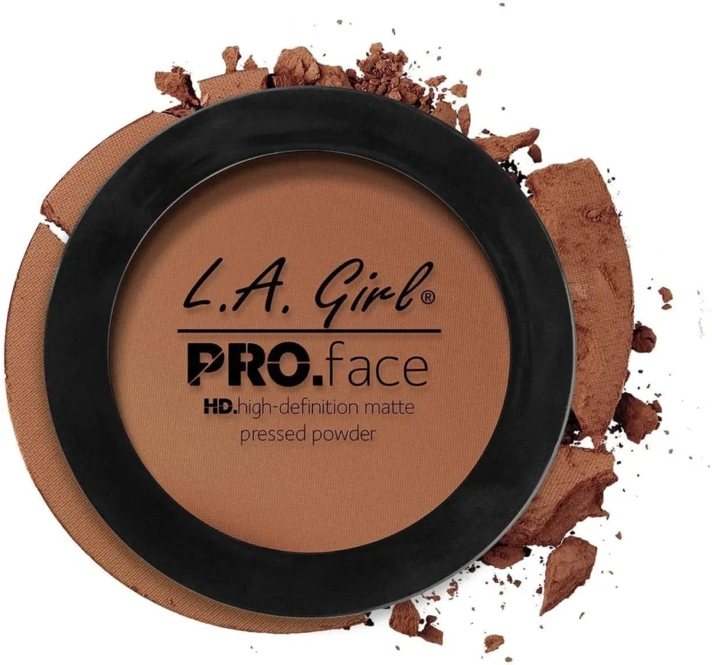 L.A. Girl PRO.Face Matte Pressed Powder, Cocoa GPP615 - Flawless, Long Lasting Matte Finish with Sheer to Buildable Coverage & Oil Control - Vegan, Travel Compact with Mirror and Sponge