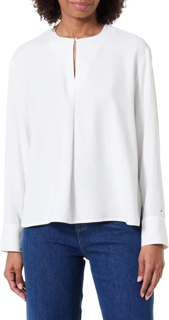 Tommy Hilfiger Womens Relaxed Blouse with Slit