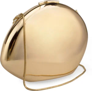 YYW Evening Clutch Metal Reflective Shoulder Bag for Wedding Party Prom