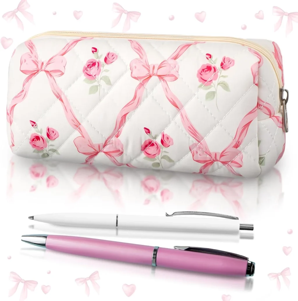 Sherr Coquette Pink Bow Pencil Case