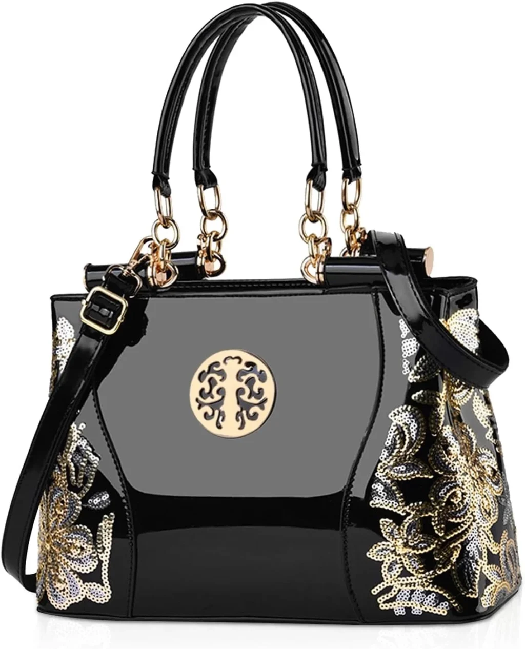 NICOLE & DORIS Patent Leather Handbags for Ladies Hobo Bag Stylish Tote Bag Women Shoulder Bags Exquisite Crossbody Bag Shopper Wedding Evening Bags