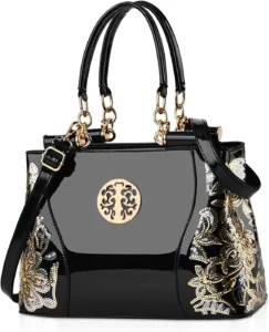 NICOLE & DORIS Patent Leather Handbags for Ladies Hobo Bag Stylish Tote Bag Women Shoulder Bags Exquisite Crossbody Bag Shopper Wedding Evening Bags