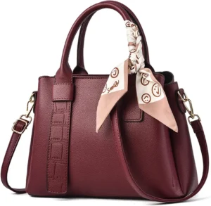 NICOLE & DORIS Women Handbag Fashion Top Handle Bags Shoulder Bags PU Leather Crossbody Bag Ladies Side Bag Medium Tote Bag with Triple Compartment