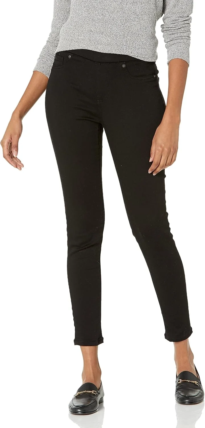 Amazon Essentials Women's Mid-Rise Stretch Pull