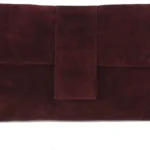 Burgundy Faux Suede Clutch Bag for Wedding & Party