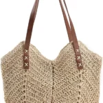 Straw Shoulder Bag for Women Large Bohemian Tote