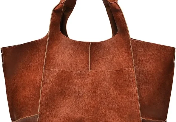 NICOLE & DORIS Large Tote Bags for Women Hobo and Shoulder Bags Soft Leather Vintage Oversized Shopping Bag Lightweight Work Bag Large Capacity Handbags