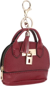 Mini Tote Bag Keychain PU Leather Coin Purse Gift for Women