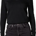 Amazon Essentials Women's Lightweight Long Sleeve V-Neck Cotton Jumper