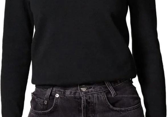 Amazon Essentials Women's Lightweight Long Sleeve V-Neck Cotton Jumper