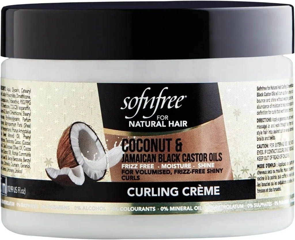 Curl Cream for Curly Hair with Coconut and Castor Oil
