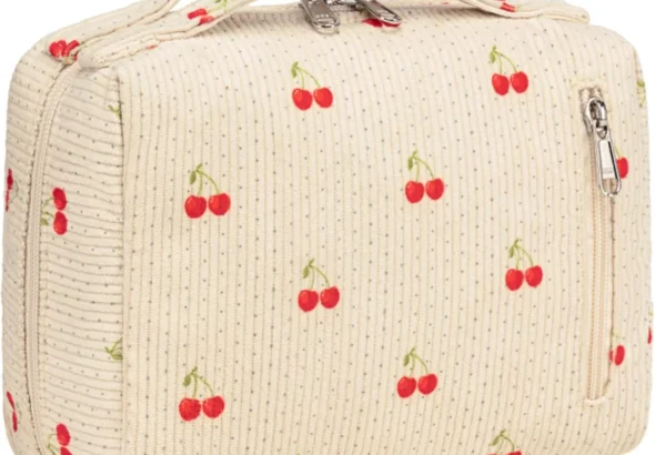 Bluboon Cosmetic Bag with Zipper for Women & Girls