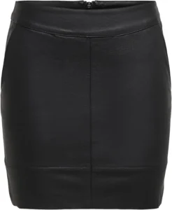 ONLY Women's Onlbase Faux Leather Skirt OTW Noos Skirt