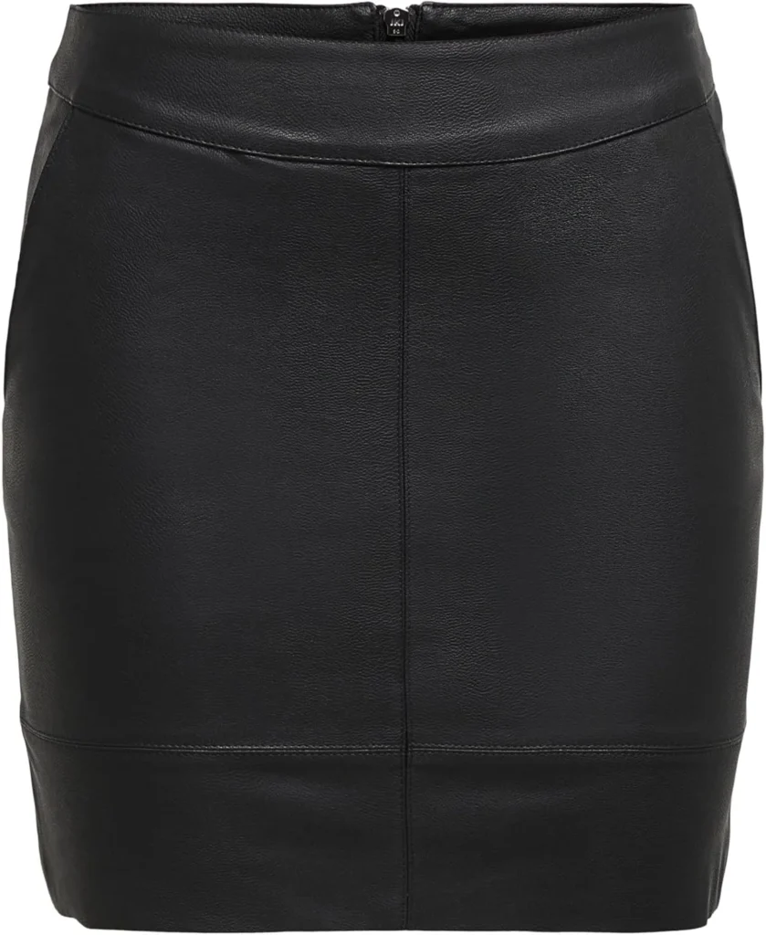 ONLY Women's Onlbase Faux Leather Skirt OTW Noos Skirt