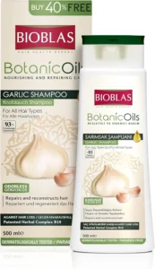 BIOBLAS Garlic Shampoo 500 ml Bioblas, Odourless, Anti Hair Loss Women and Men