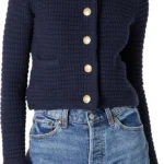 Amazon Essentials Women's Regular Fit Midweight Cotton Fluffy Smart Cardigan with Gold Buttons