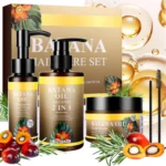 Batana Oil Hair Care Set, Including 2 In 1 Batana Shampoo, Batana Hair Mask and Batana Oil Set, Repairs Frizzy Hair, Deep Nourishes Scalp, Smooth Hair Travel Set for Women and Men